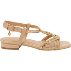 Envie Shoes Γυναικεία Σανδάλια Suede με Στρας Μπεζ E37-23185