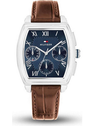 Tommy Hilfiger Oxford Ανδρικό Ρολόι με Καφέ Δερμάτινο Λουράκι 1710760