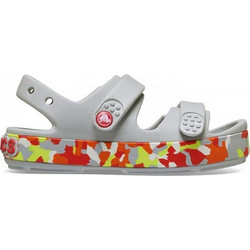 Crocs Crocband Cruiser Glow Παιδικά Παπούτσια Θαλάσσης για Αγόρι Ανατομικά Γκρι Κόκκινα 212527-1X8
