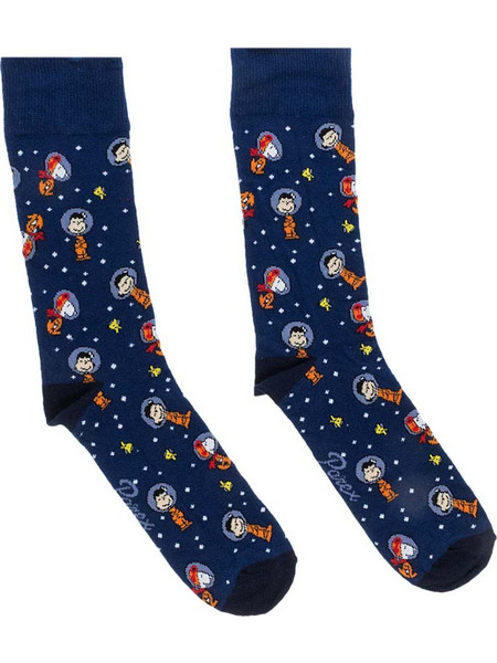 Parex Peanuts Ανδρικές Κάλτσες Ψηλές με Σχέδια Navy Μπλε 50232037