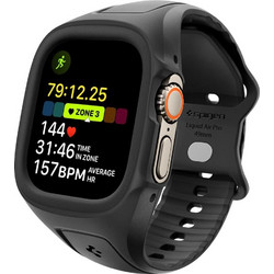 Spigen Liquid Air Pro Θήκη Σιλικόνης με Λουράκι για Apple Watch Ultra 49mm Μαύρη