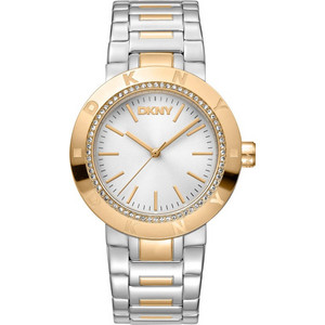 DKNY Γυναικείο Ρολόι με Ασημί Χρυσό Μεταλλικό Μπρασελέ DK1L023M0055