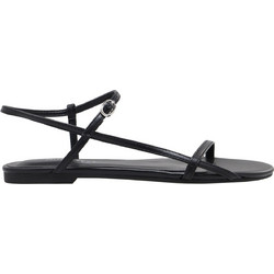 Nine West MASOW3 Δερμάτινα Γυναικεία Σανδάλια Μαύρα 01-001