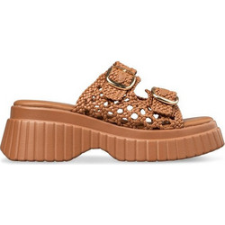 Envie Shoes Καλοκαιρινές Γυναικείες Πλατφόρμες Χαμηλές Καφέ E96-23370-36