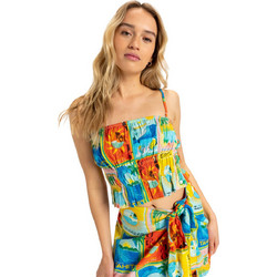 Roxy Atlas Palmy Daze Γυναικείο Καλοκαιρινό Crop Top Βαμβακερό Πολύχρωμο ERJWT03669-XBYR