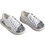 Everkid Βαπτιστικά Sneakers για Κορίτσι Δερμάτινα Ανατομικά Λευκά Ασημί K575A