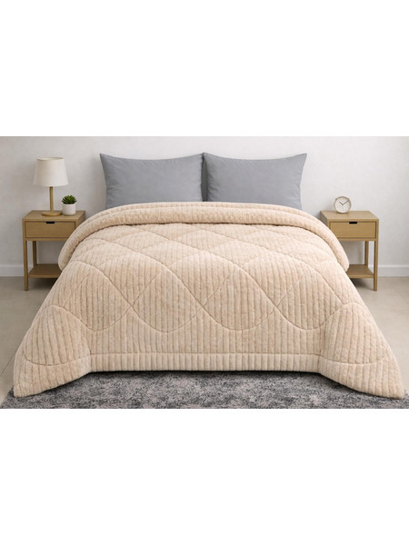Cosmin Κουβερτοπάπλωμα Υπέρδιπλο 220x240 Rabbit Velvet Beige 4000561