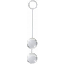 ToyJoy Duo Love Basics Glass Κολπικές Μπάλες Γυάλινες Λευκές