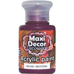 Maxi Decor 039 Aubergine Ακρυλικό Χρώμα Ζωγραφικής 60ml