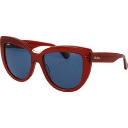 Max Mara MM0076 68V Γυναικεία Γυαλιά Ηλίου Πεταλούδα Κοκάλινα Κόκκινο με Μπλε Φακό