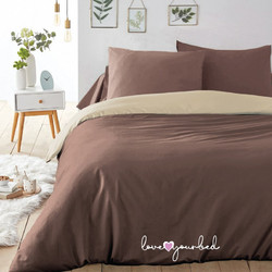 Isadore Lorraine Σετ Σεντόνια Μονά Βαμβακερά 160x260 Love your Bed Καφέ Sand