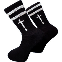 VTex Cross Ανδρικές Κάλτσες Ψηλές με Σχέδια Μαύρες