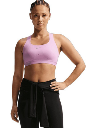 Nike Swift Αθλητικό Μπουστάκι με Μέτρια Στήριξη Ροζ HM5220-503