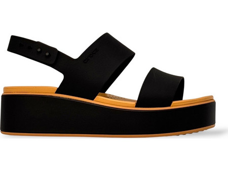 Crocs Καλοκαιρινές Γυναικείες Πλατφόρμες Χαμηλές Μαύρες 211802-0RI