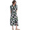 Roxy Island Escape Midi Καλοκαιρινό Καθημερινό Φόρεμα Floral Σεμιζιέ Μαύρο ERJWD03865-KVJ5