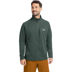Jack Wolfskin Ανδρική Ζακέτα Fleece με Φερμουάρ Πράσινη A65795-E0271