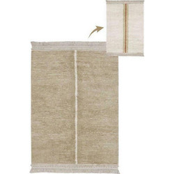 Lorena Canals Duetto Sage Χαλί Ορθογώνιο 4 Εποχών Δερμάτινο 140x200cm Beige-Ecru
