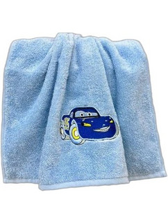 Linea Home Car Βρεφική Πετσέτα Προσώπου / Χεριών 90x50cm Γαλάζια
