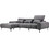 HomeMarkt Divya Γωνιακός Καναπές Αριστερή Γωνία Γκρι 264x175x99cm HM3267.12L