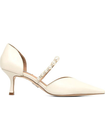 Steve Madden Γόβες Δερμάτινες με Τακούνι Στιλέτο με Στρας Εκρού 11005221-03