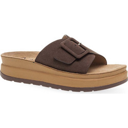 Parex Γυναικεία Σανδάλια Suede Ανατομικά Σοκολατί 11533072