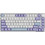 Ajazz AK820 Μηχανικό Gaming Πληκτρολόγιο TenKeyLess RGB White Purple