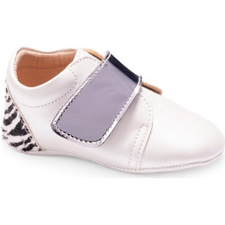 Gorgino Βαπτιστικά Sneakers Αγκαλιάς για Κορίτσι Εκρού Ασημί M277-2