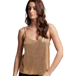 Superdry Γυναικείο Χειμερινό Top με Παγιέτες Χρυσό W6011738A-1EA