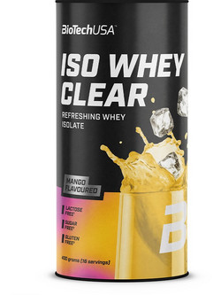Biotech USA ISO Whey Zero Clear Mango Πρωτεΐνη Ορού Γάλακτος Γράμμωσης Χωρίς Λακτόζη & Γλουτένη 400gr