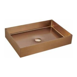 Tema Επικαθήμενος Νιπτήρας Μπάνιου Inox 55x38x10cm Ροζ Χρυσός IN9812