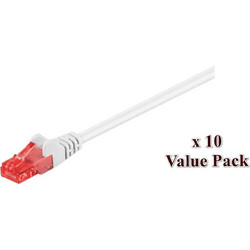 Microconnect U/UTP Cat.6 Καλώδιο Δικτύου Ethernet 3m White 10τμχ V-UTP603WVP