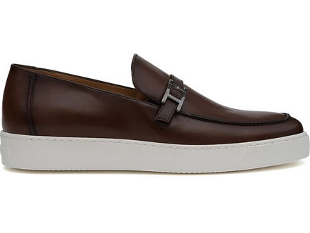 Perlamoda Ανδρικά Μοκασίνια Loafers Δερμάτινα Καφέ 7372