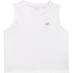 4F Παιδικό Crop Top Αμάνικο Λευκό 4FJWSS26TSLEF266-10S