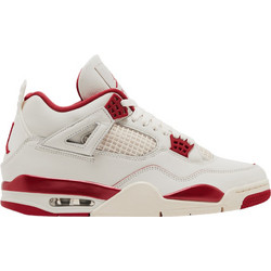 Jordan Air 4 Retro Γυναικεία Sneakers Μποτάκια Λευκά Κόκκινα HV0823-108