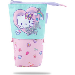 CoolPack Hello Kitty Κασετίνα Βαρελάκι Ροζ Τιρκουάζ F143025