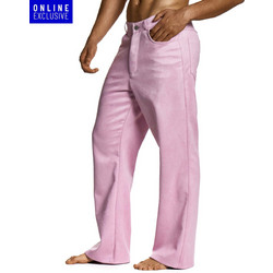 Modus Vivendi Suede Ανδρικό Παντελόνι Κανονική Εφαρμογή Ροζ 32562