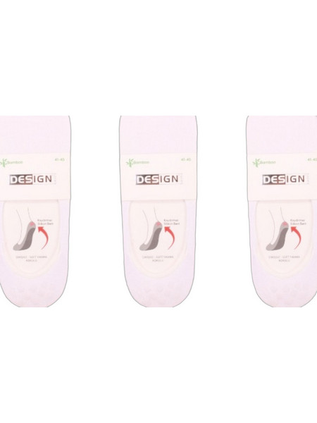 Design Bamboo Ανδρικές Κάλτσες Σοσόνια Λευκές 3Pack DSN007