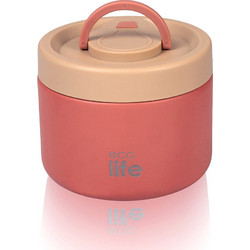 Ecolife Δοχείο Φαγητού Θερμός Inox 650ml Κοραλί