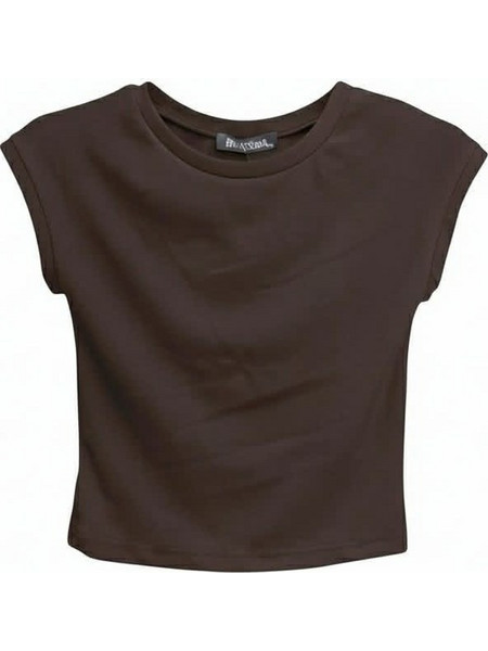 Benissimo Γυναικείο Καλοκαιρινό Crop Top Ριπ Σοκολατί 262031445