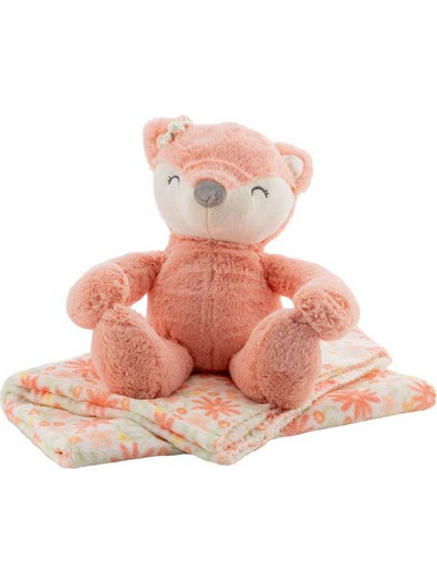 FreeON Fox Nory Κουβέρτα Αγκαλιάς Fleece με Λούτρινο 75x90 Ροζ
