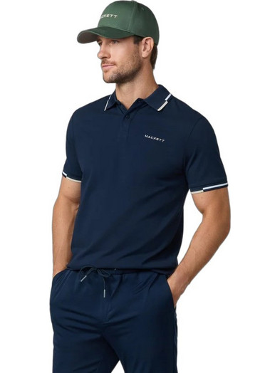 Hackett Ανδρική Μπλούζα Polo Κοντομάνικη Navy Μπλε HM5600144-595