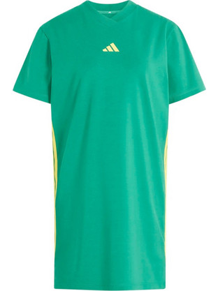 Adidas Essentials 3-Stripes Mini Καλοκαιρινό Αθλητικό Φόρεμα Πράσινο KR7566