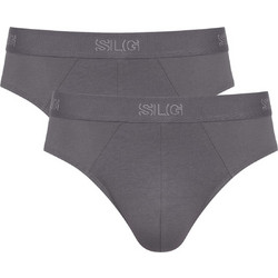 Sloggi Ανδρικά Σλιπ Βαμβακερά Ανθρακί 2Pack 10224733-6652