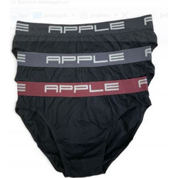 Apple Boxer Ανδρικά Σλιπ Βαμβακερά Μαύρα 3Pack 0213965