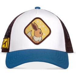 Pokemon Eevee Ανδρικό Καπέλο Jockey με Δίχτυ Snapback Υφασμάτινο Λευκό