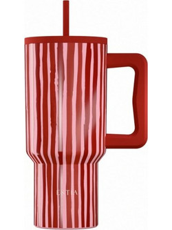 Estia Straw Tumbler XL Save The Aegean Viva Stripe 900ml