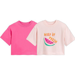 La Redoute Σετ Παιδικά T-Shirt Κοντομάνικα Ροζ Φούξια 351275883