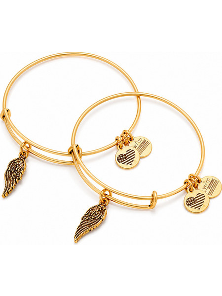 Alex and Ani Σετ Γυναικεία Βραχιόλια Βέργες Xρυσά A16EB64RG 2τμχ