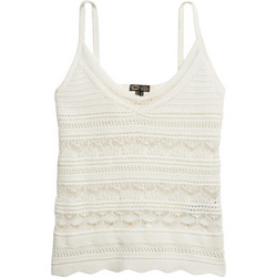 Superdry Γυναικείο Καλοκαιρινό Crop Top Πλεκτό Εκρού W6012031A-8ML