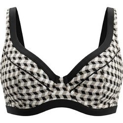 Livia Bikini Top Μαύρο Λευκό NILKA-MYSTIK-ZFF01